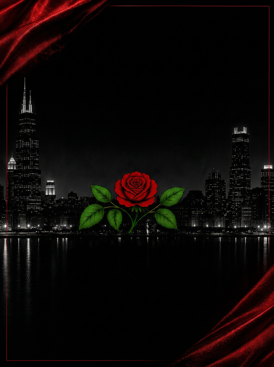 NKA Family Reunion 2027 — Chicago skyline with a red rose